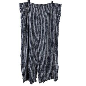 Black and White Striped Women's Pants